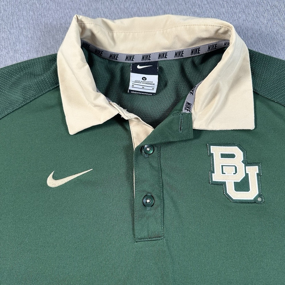 Baylor Bears Nike Dri-FIT Polo Shirt M Green‎ Performance Golf Top University